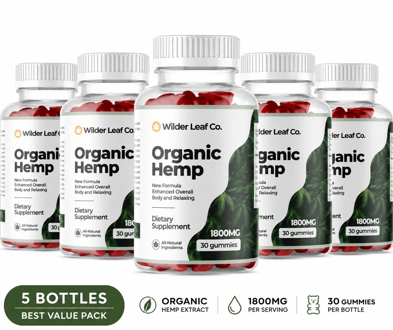 Wilder Leaf Organic Gummies - Buy 3 Get 2 Free bundle